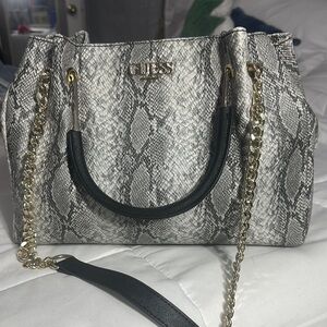 GUESS Gray Snake Print Women's Bag